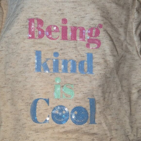 NEW Maurices Evsie Long Sleeve Being Kind Is Cool Sequin Sweatshirt Dress XXS - Picture 2 of 2
